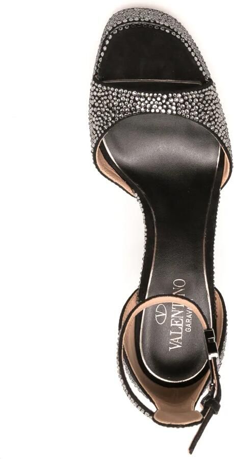 Valentino Garavani Tan-Go sandalen verfraaid met stras Zwart - Foto 4
