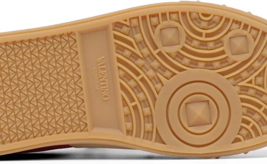 Valentino Garavani Upvillage low-top sneakers van splitleer en nappa kalfsleer Rood