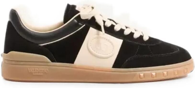 Valentino Garavani Upvillage low-top sneakers van splitleer en nappakalfsleer Zwart