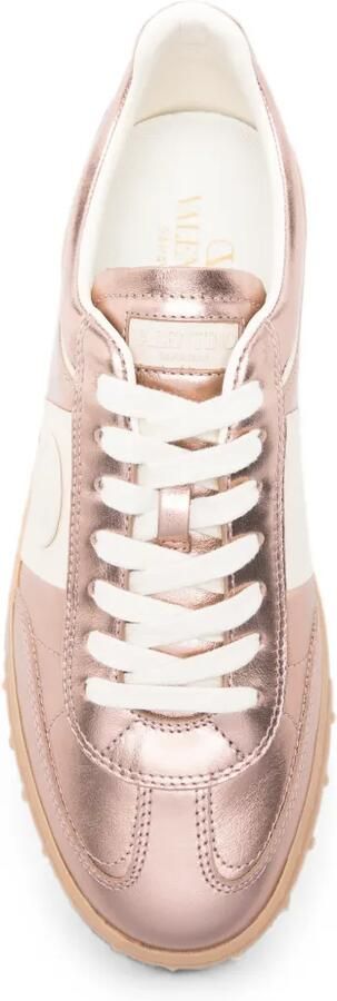 Valentino Garavani Upvillage metallic leren sneakers Roze - Foto 4