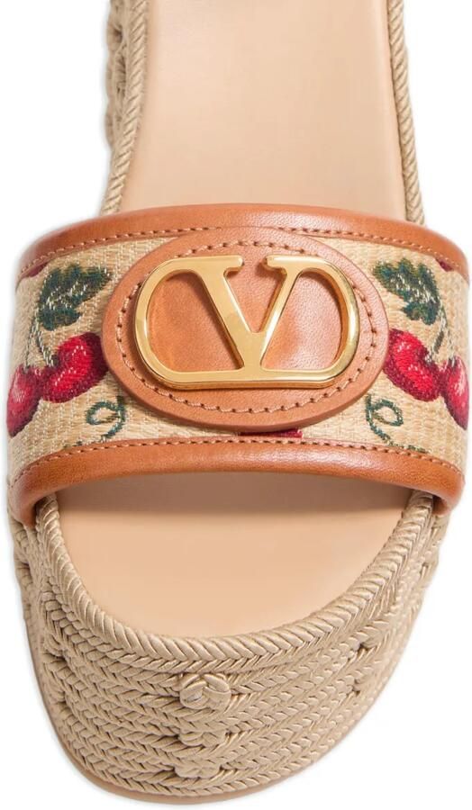Valentino Garavani v-logo signature sandalen met sleehak Beige - Foto 5