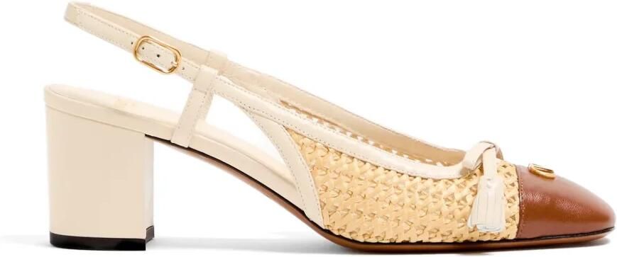 Valentino Garavani Valet Du Roi geweven sandalen Beige