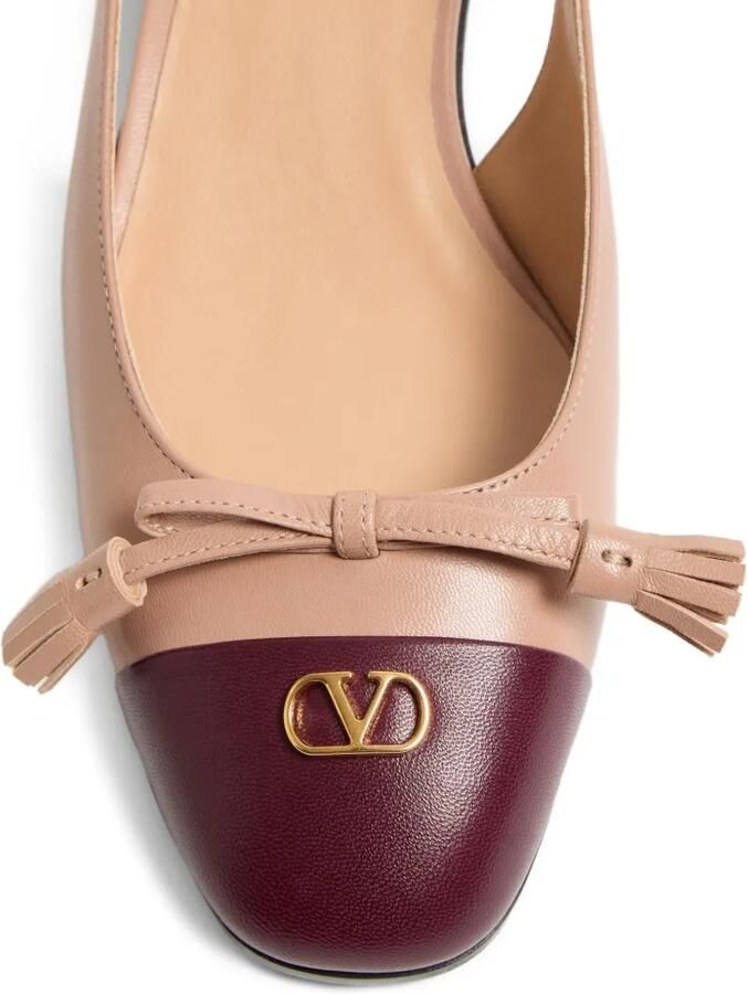 Valentino Garavani Valet Du Roi Kid slingback pumps Beige - Foto 3