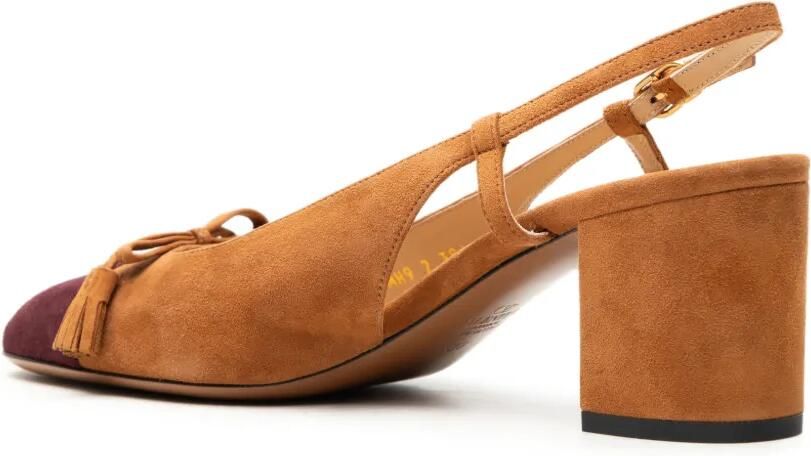 Valentino Garavani Valet Du Roi VLogo Signature slingback pumps Bruin - Foto 2