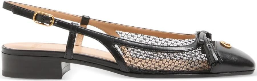 Valentino Garavani Valet Du Roi VLogo slingback pumps Zwart