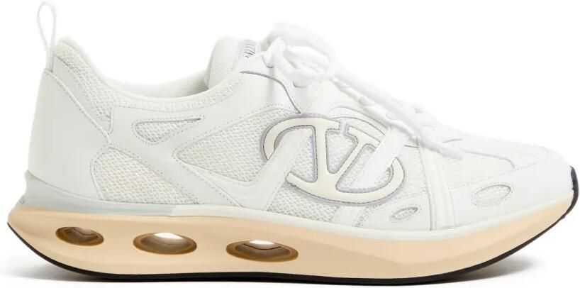 Valentino Garavani VLogo Easyjog low-top sneakers in kalfsleer en stof Wit