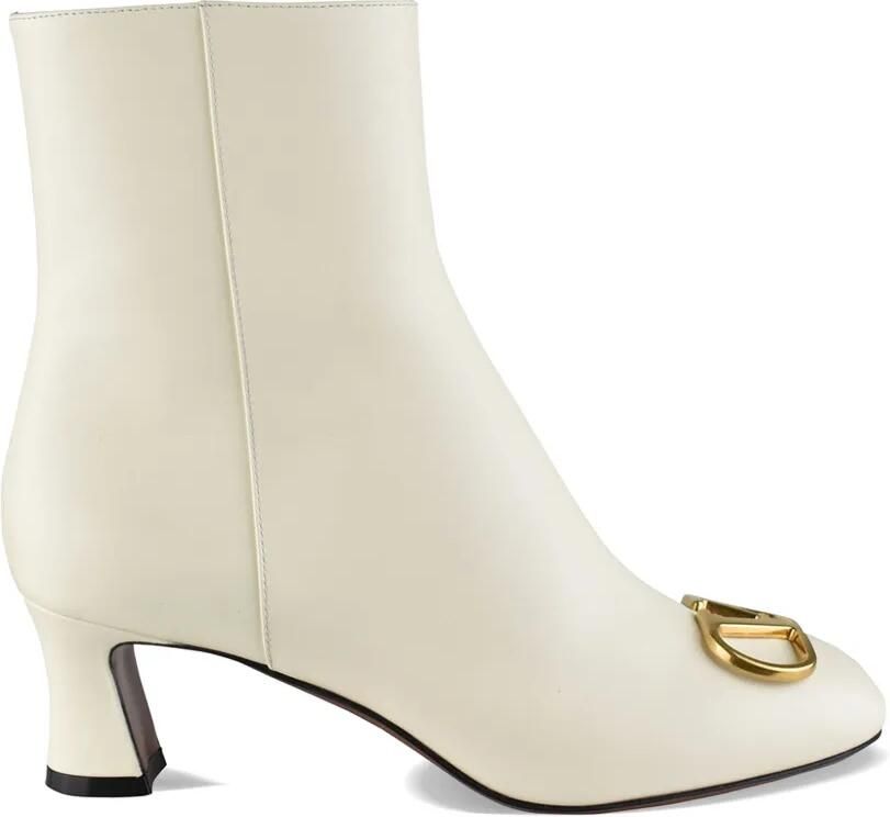 Valentino Garavani VLogo leren laarzen Beige