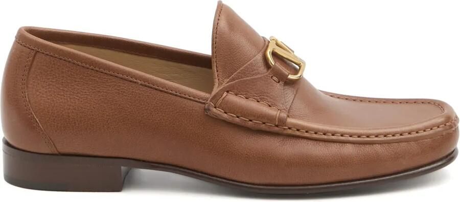 Valentino Garavani VLogo leren loafers Bruin