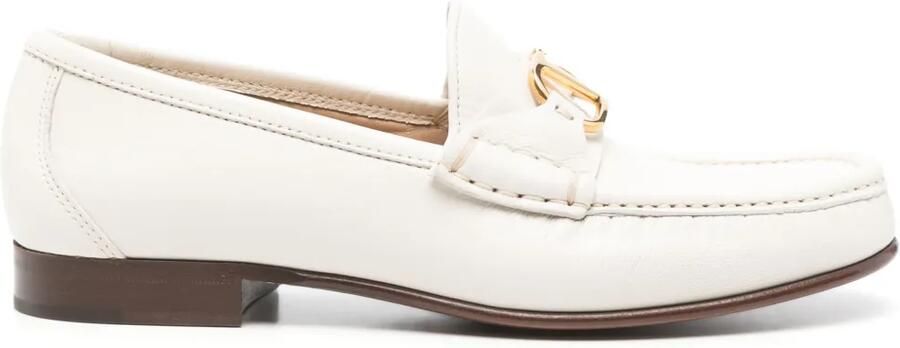 Valentino Garavani VLogo leren loafers Wit