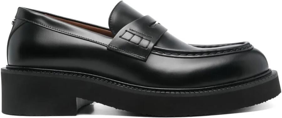 Valentino Garavani VLogo leren loafers Zwart