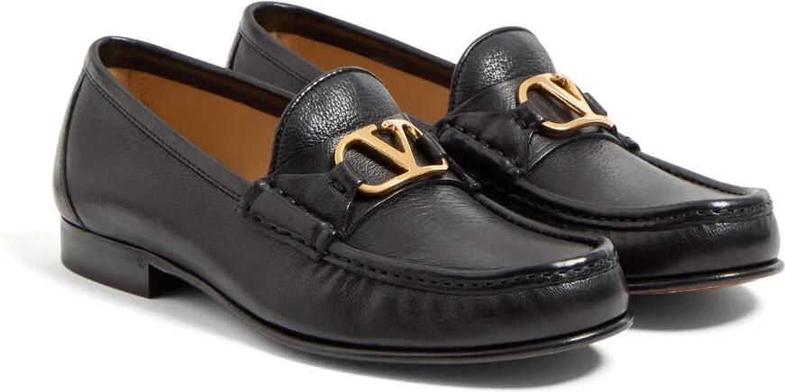 Valentino Garavani VLogo leren loafers Zwart