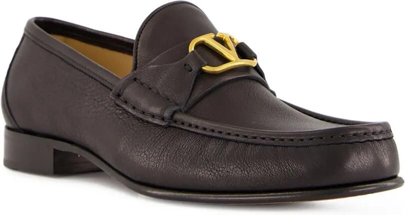 Valentino Garavani VLogo leren loafers Zwart