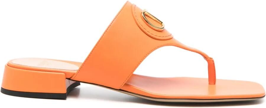Valentino Garavani VLogo leren sandalen Oranje