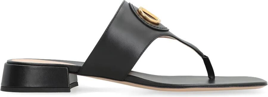 Valentino Garavani VLogo leren sandalen Zwart