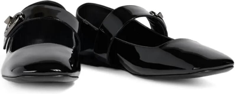 Valentino Garavani VLogo Locker ballerina's met vierkante neus Zwart