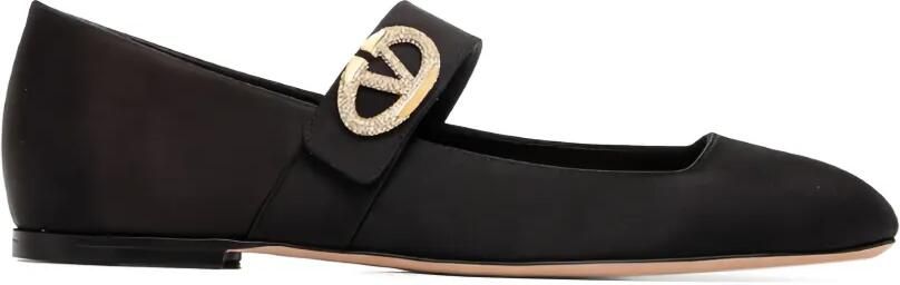 Valentino Garavani VLogo Locker ballerina's met vierkante neus Zwart
