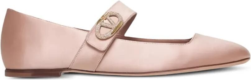 Valentino Garavani VLogo Locker ballerina's Roze