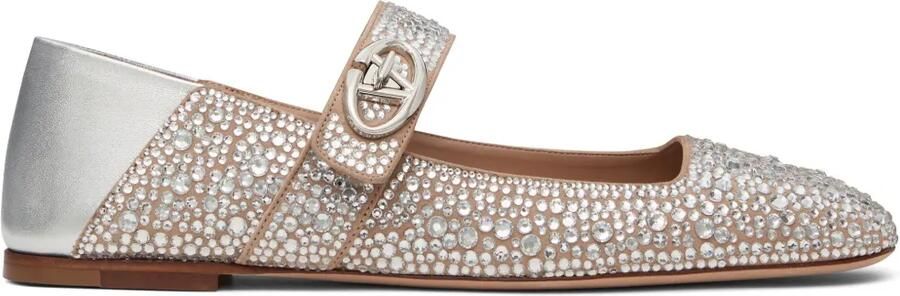 Valentino Garavani VLogo Locker Mary-Jane ballerina's Beige