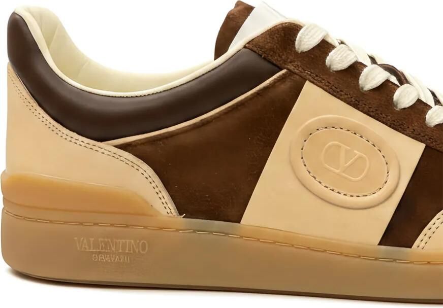 Valentino Garavani VLogo Rockstud sneakers Bruin - Foto 2