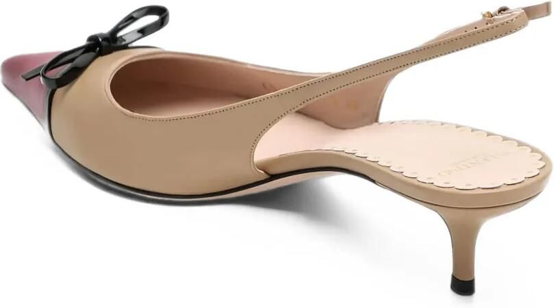 Valentino Garavani VLogo Signature bow slingback pumps Beige - Foto 3