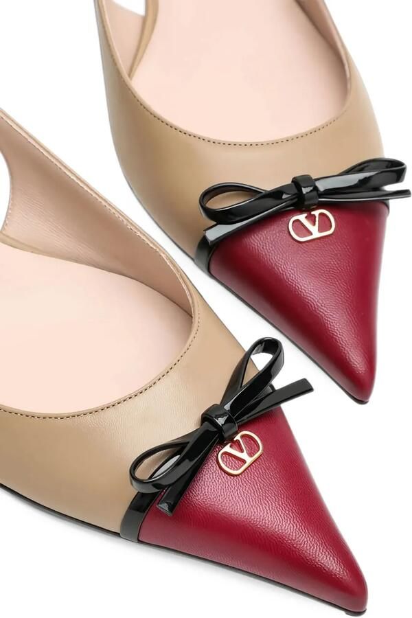 Valentino Garavani VLogo Signature bow slingback pumps Beige - Foto 2