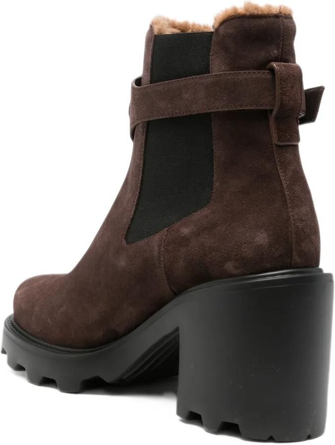 Valentino Garavani VLogo Signature buckle-fastening ankle boots Bruin - Foto 3