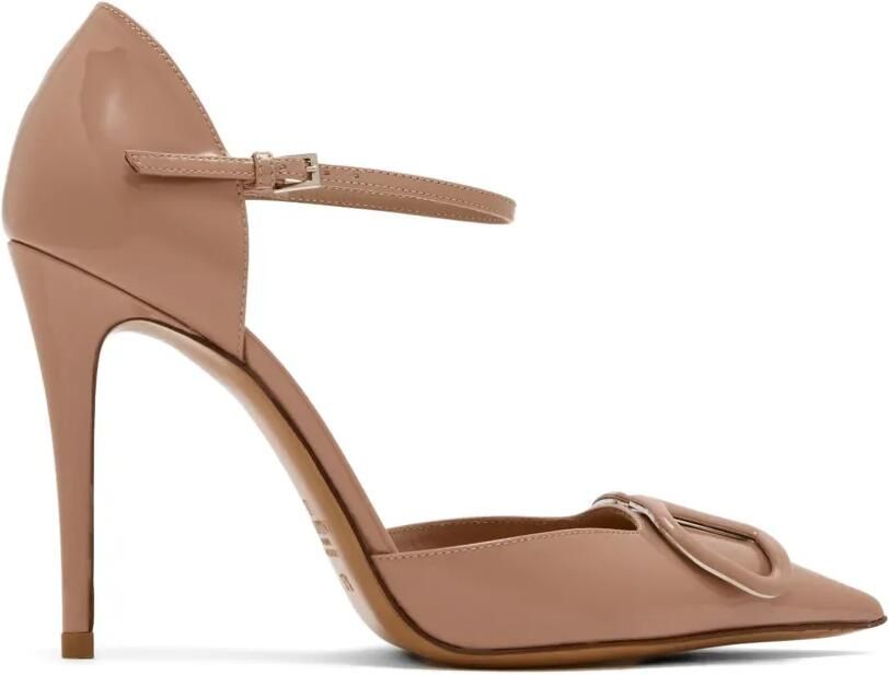 Valentino Garavani VLogo Signature D'Orsay lakleren pumps Beige