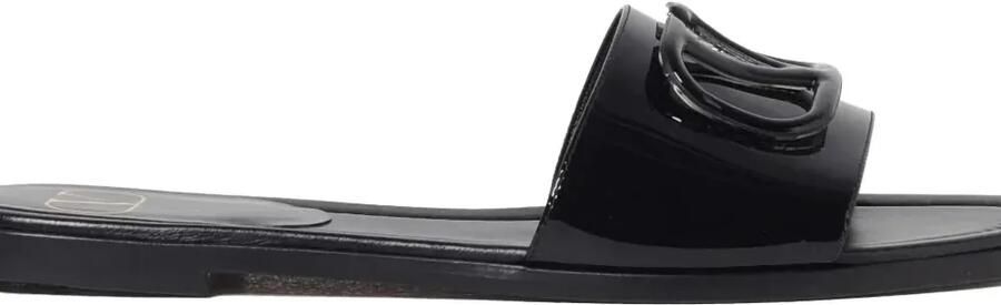 Valentino Garavani VLogo Signature gelakte sandalen Zwart