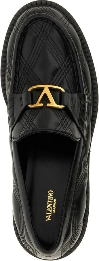 Valentino Garavani VLogo Signature gewatteerde loafers Zwart