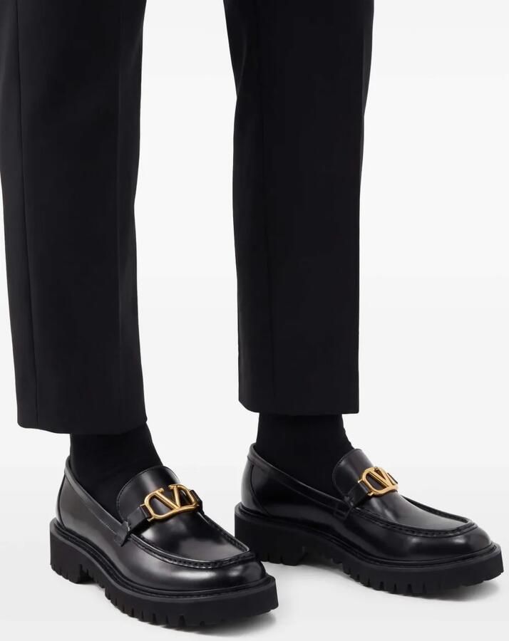 Valentino Garavani VLogo Signature kalfsleren loafers Zwart - Foto 2