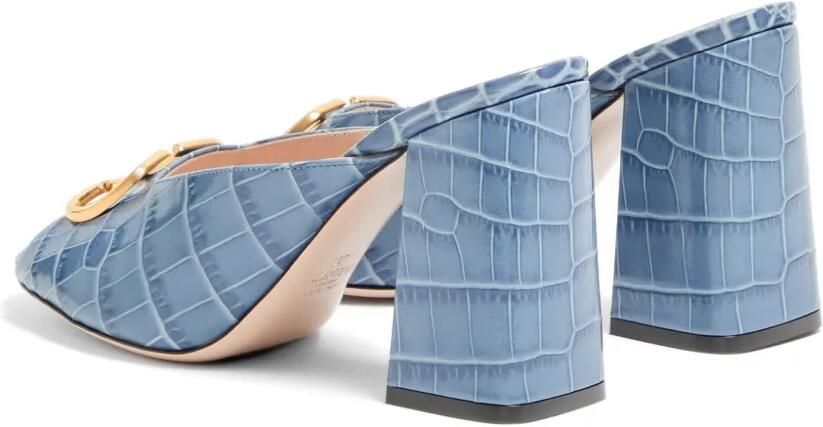 Valentino Garavani VLogo Signature kalfsleren sandalen met print (95 mm) Blauw - Foto 4