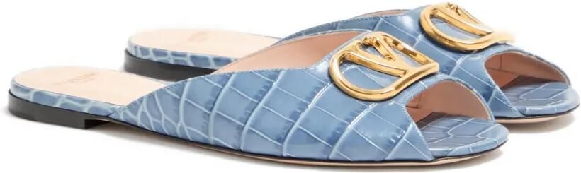 Valentino Garavani VLogo Signature kalfsleren sandalen met print Blauw - Foto 5