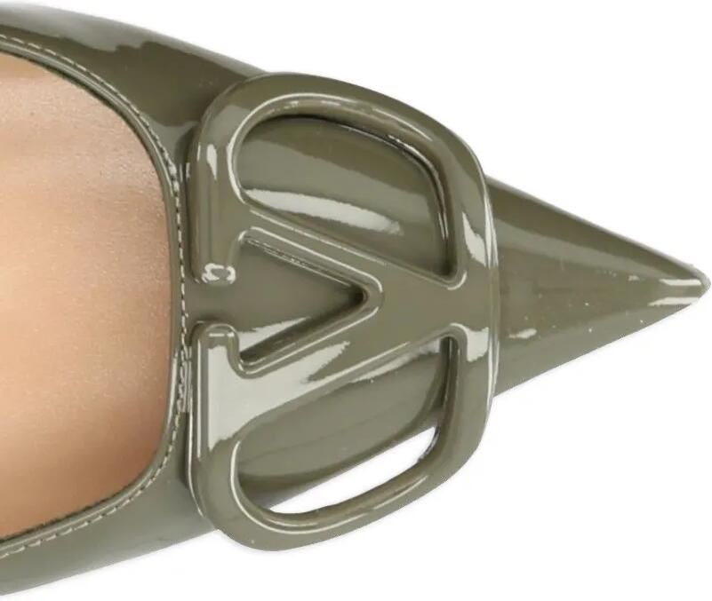 Valentino Garavani VLogo Signature kalfsleren slingback pumps Groen - Foto 2