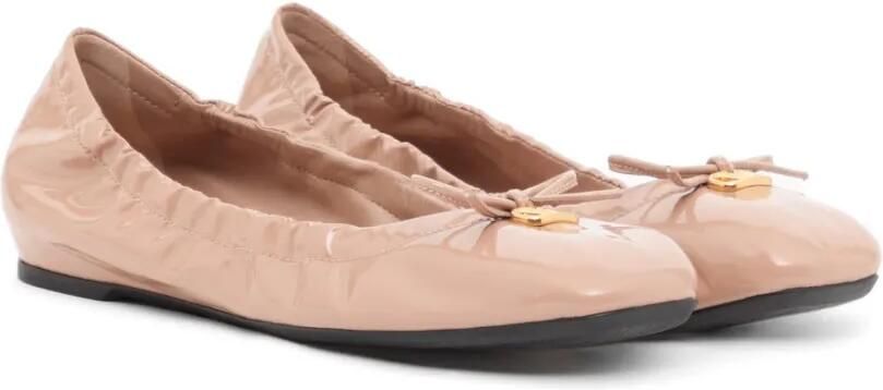 Valentino Garavani Vlogo Signature lakleren ballerina's Beige - Foto 4