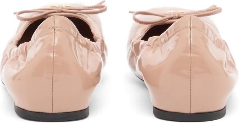 Valentino Garavani Vlogo Signature lakleren ballerina's Beige - Foto 3