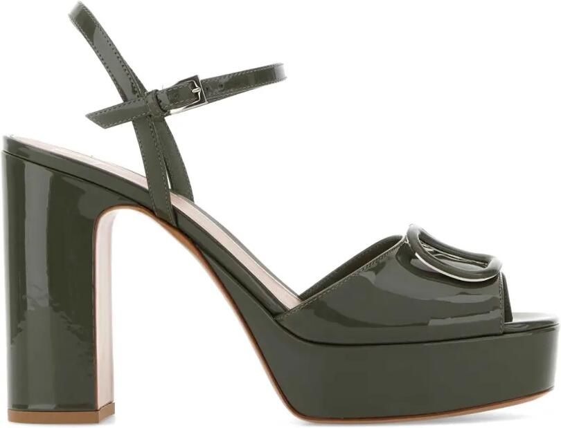 Valentino Garavani VLogo Signature lakleren sandalen Groen