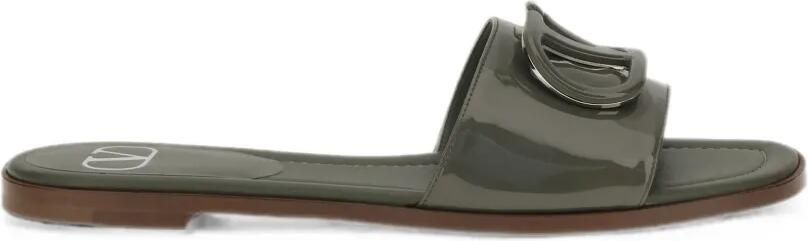 Valentino Garavani VLogo Signature lakleren sandalen Groen