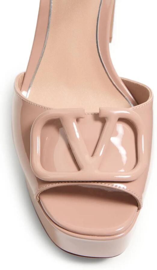 Valentino Garavani VLogo Signature lakleren sandalen met plateauzool Roze - Foto 5