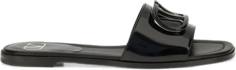 Valentino Garavani VLogo Signature lakleren sandalen Zwart