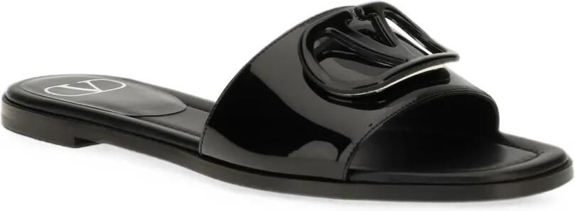 Valentino Garavani VLogo Signature lakleren sandalen Zwart - Foto 3