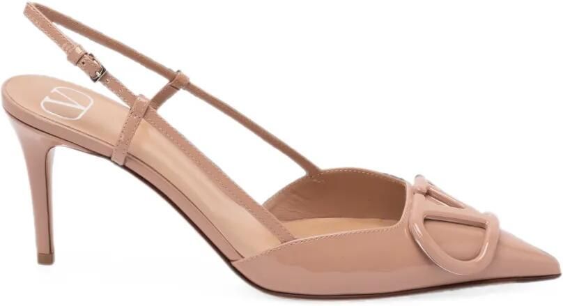 Valentino Garavani VLogo Signature lakleren slingback pumps Beige - Foto 4