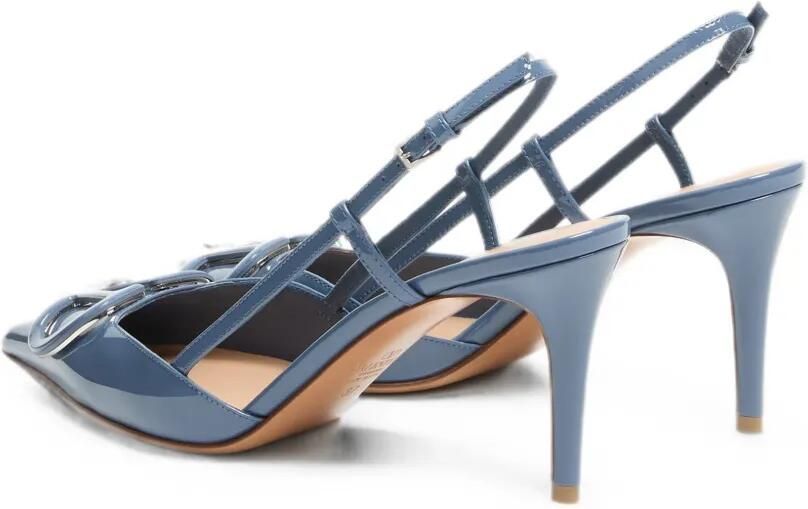 Valentino Garavani VLogo Signature lakleren slingback pumps Blauw - Foto 4