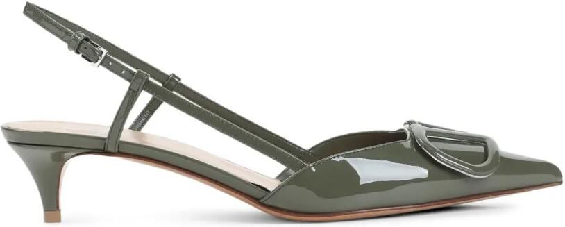 Valentino Garavani VLogo Signature lakleren slingback pumps Groen