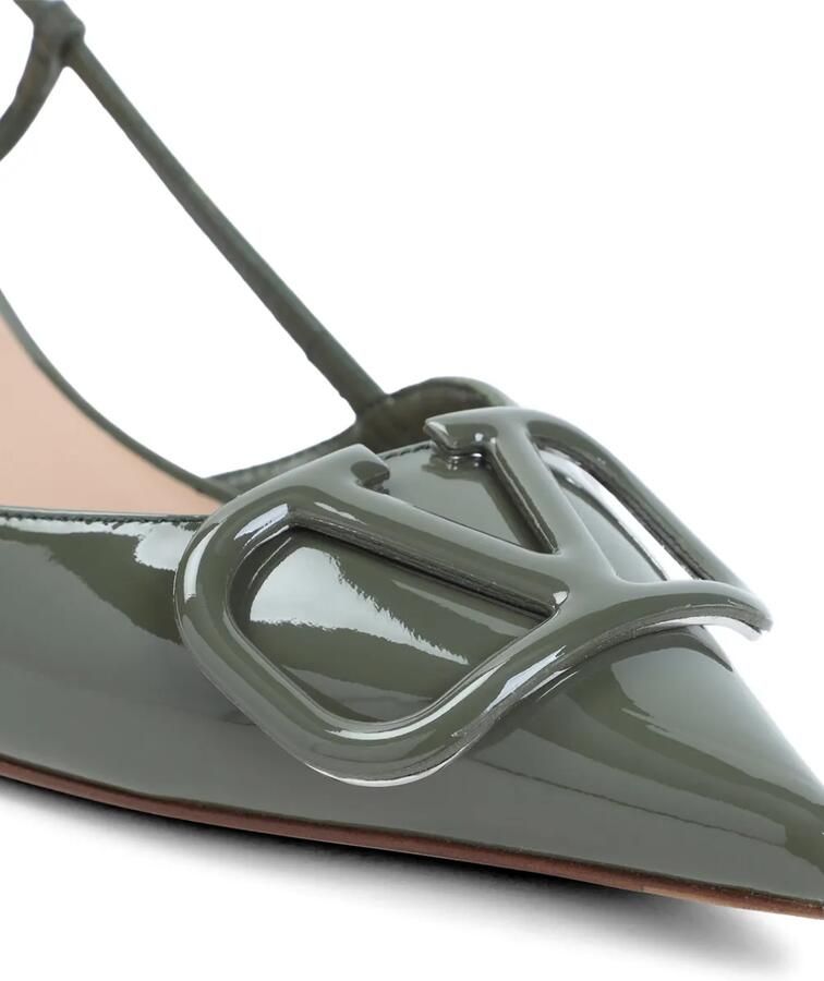 Valentino Garavani VLogo Signature lakleren slingback pumps Groen - Foto 2