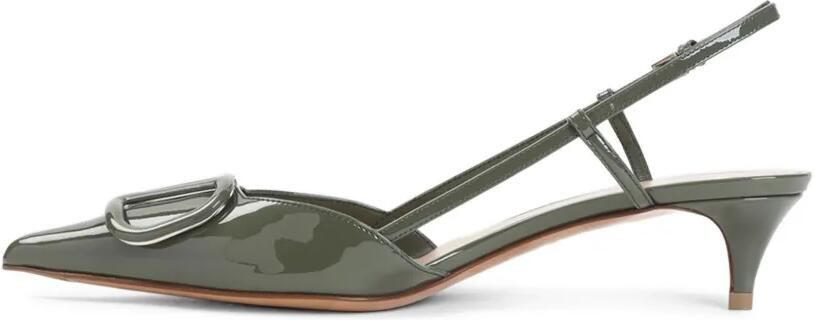 Valentino Garavani VLogo Signature lakleren slingback pumps Groen - Foto 4