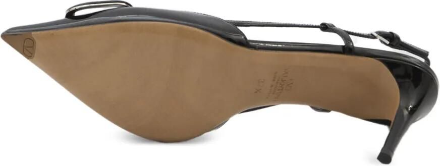 Valentino Garavani VLogo Signature lakleren slingback pumps Zwart - Foto 5