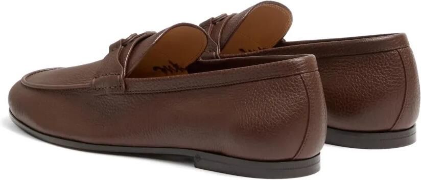 Valentino Garavani VLogo Signature leren loafers Bruin - Foto 5
