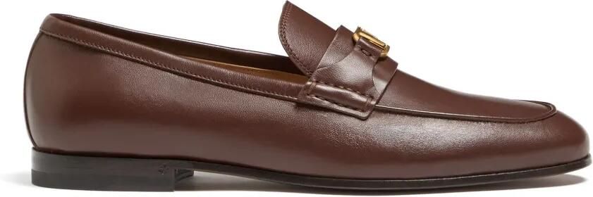 Valentino Garavani VLogo Signature leren loafers Bruin