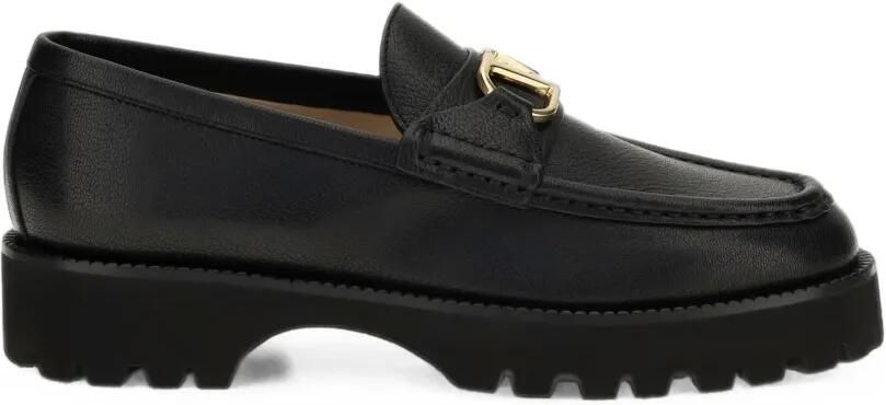 Valentino Garavani VLogo Signature leren loafers Zwart