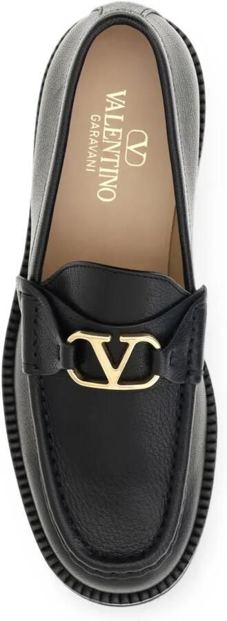 Valentino Garavani VLogo Signature leren loafers Zwart - Foto 4